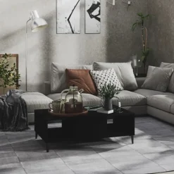 vidaXL Soffbord svart 103,5x60x35 cm konstruerat trä