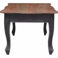 vidaXL Soffbord svart 120x60x45 cm massiv mahogny