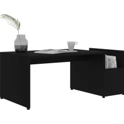 vidaXL Soffbord svart 90x45x35 cm konstruerat trä
