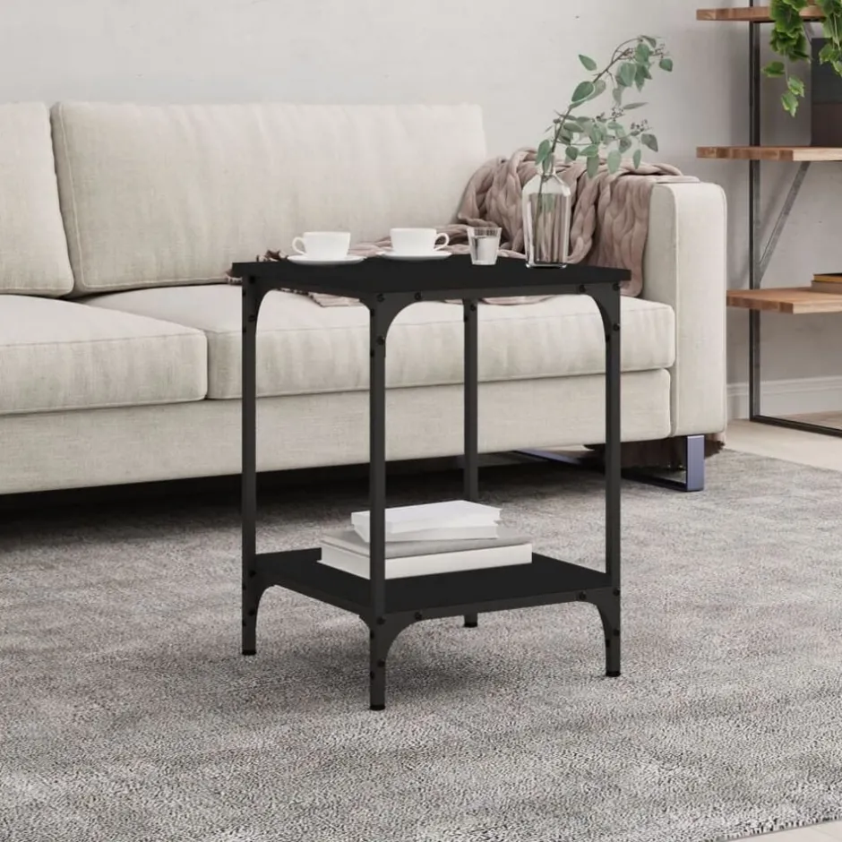 Discount vidaXL Soffbord 40x40x55 cm konstruerat trä Svart