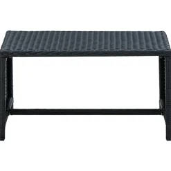 vidaXL Soffbord svart 70x40x38 cm konstrotting