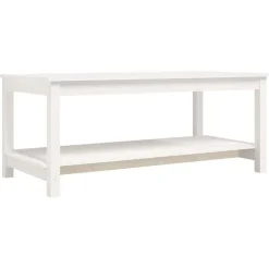 vidaXL Soffbord 110x55x45 cm massiv furu Vit