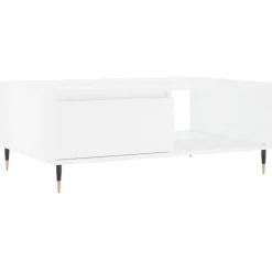 vidaXL Soffbord vit 90x60x35 cm konstruerat trä