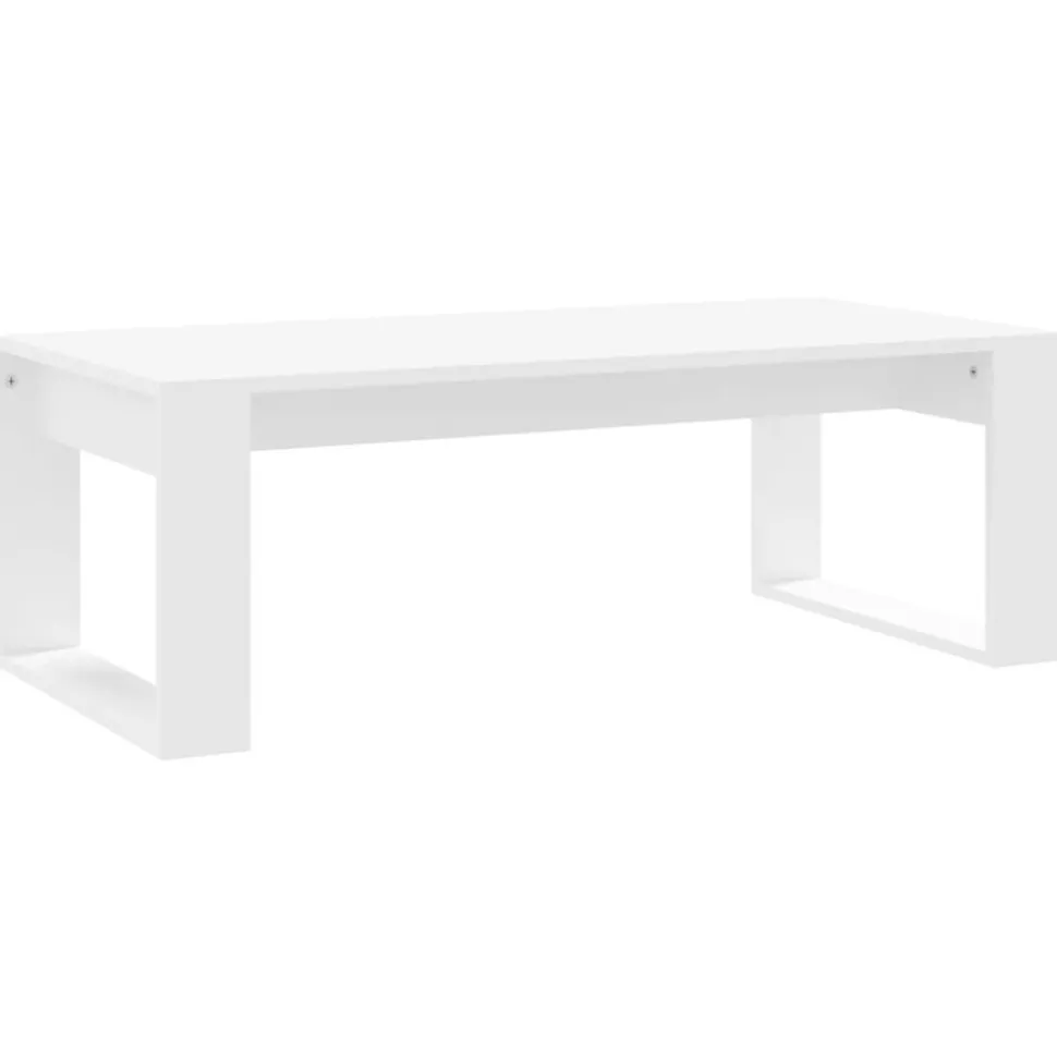 vidaXL Soffbord vit 102x50x35 cm konstruerat trä