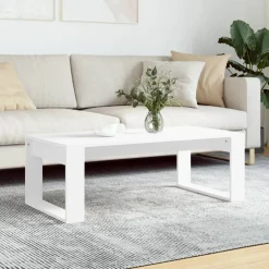 vidaXL Soffbord vit 102x50x35 cm konstruerat trä
