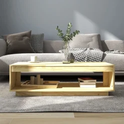 vidaXL Soffbord 110x50x33,5 cm massiv furu