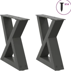 vidaXL Soffbordsben 2 st antracit 30x(30-31,3) cm stål