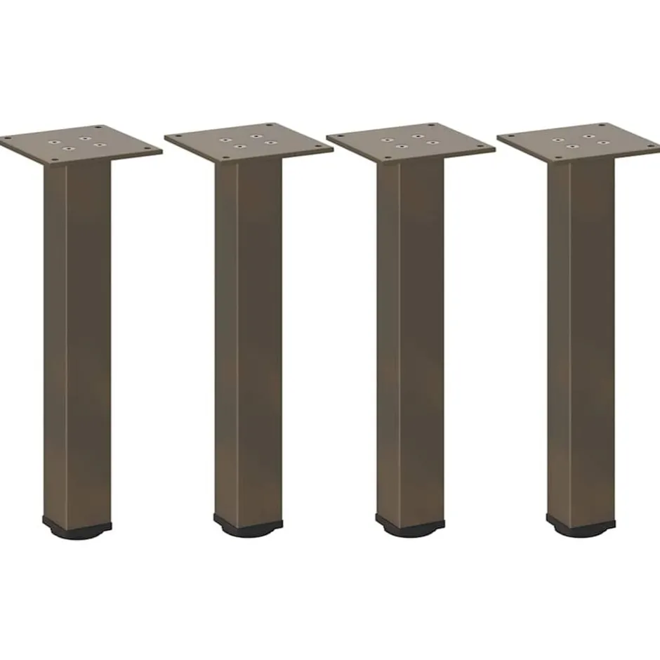 New vidaXL Soffbordsben 4 st naturstål 30-32 cm stål Naturfärg