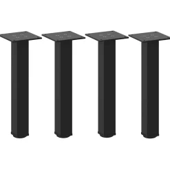 vidaXL Soffbordsben 4 st svarta 30-32 cm stål