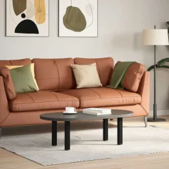 vidaXL Soffbordsben 4 st svarta 30-32 cm stål