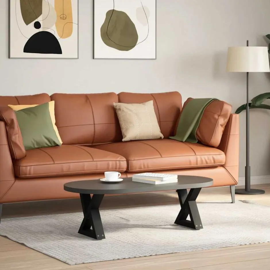 Discount vidaXL Soffbordsben 2 st a 30x(30-31,3) cm stål Svart