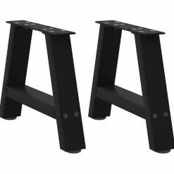 vidaXL Soffbordsben A-formade 2 st svarta 30x(30-31) cm stål