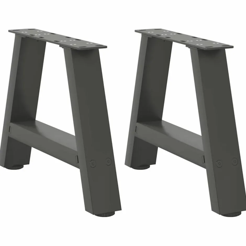 New vidaXL Soffbordsben A-formade 2 st 30x(30-31) cm stål Antracit