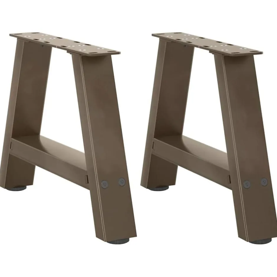 Sale vidaXL Soffbordsben A-formade 2 st 30x(30-31) cm stål Naturfärg