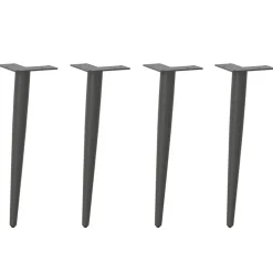 vidaXL Soffbordsben koniska 4 st antracit 30-31 cm stål