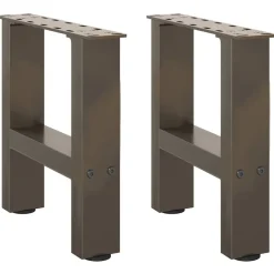 vidaXL Soffbordsben naturstål 2 st 30x(30-31) cm stål
