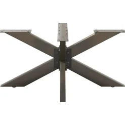 vidaXL Soffbordsben spindelformad svart 98x58x(42-43) cm stål