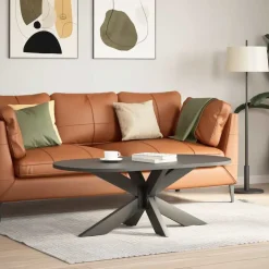 Online vidaXL Soffbordsben spindelformad 98x58x(42-43) cm stål Antracit