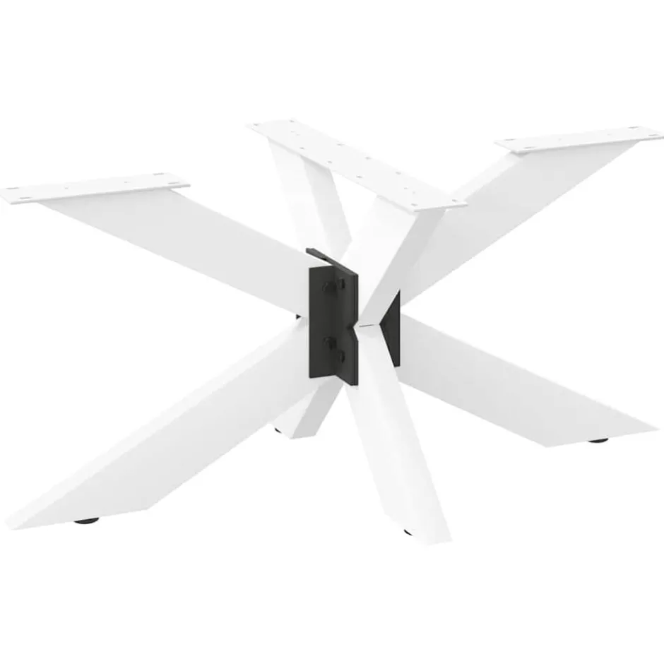 Outlet vidaXL Soffbordsben spindelformad 98x58x(42-43) cm stål Vit