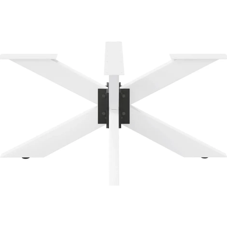 Outlet vidaXL Soffbordsben spindelformad 98x58x(42-43) cm stål Vit
