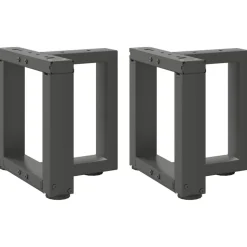 vidaXL Soffbordsben T-formade 2 st antracit 30x25x(30-31) cm stål