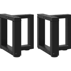 vidaXL Soffbordsben T-formade 2 st svarta 30x25x(30-31) cm stål