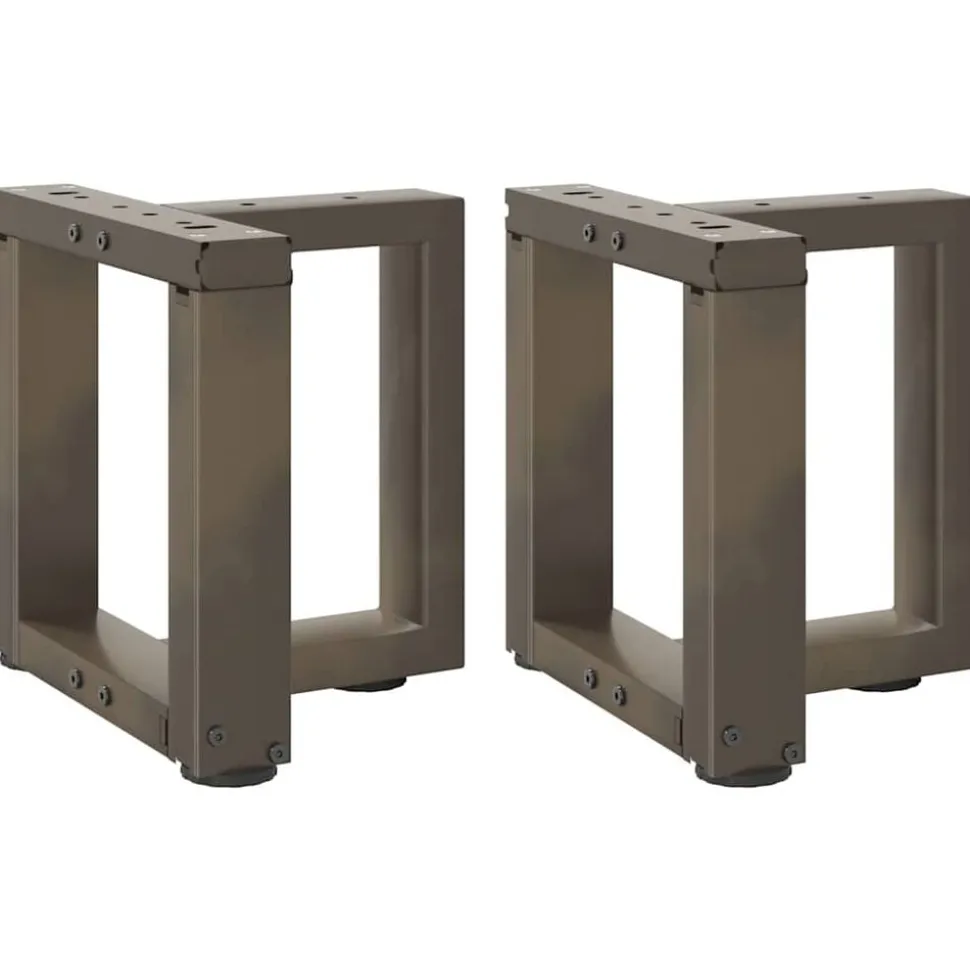 vidaXL Soffbordsben T-formade 2 st svarta 30x25x(30-31) cm stål