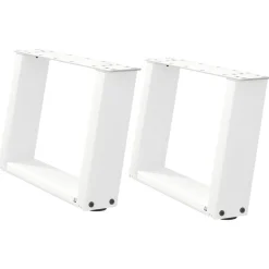 vidaXL Soffbordsben U-formade 2 st a 40x(30-31) cm stål Vit