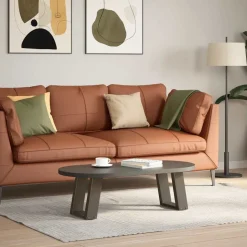 vidaXL Soffbordsben U-formade 2 st naturstål 30x(30-31) cm stål