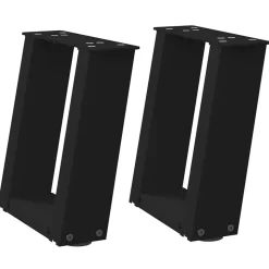 vidaXL Soffbordsben U-formade 2 st svarta 30x(30-31) cm stål