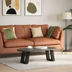 vidaXL Soffbordsben U-formade 2 st svarta 30x(30-31) cm stål