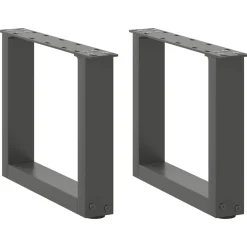 Best vidaXL Soffbordsben U-formade 2 st 30x(30-31) cm stål Antracit