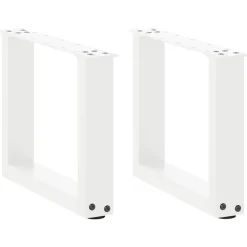 Hot vidaXL Soffbordsben U-formade 2 st a 30x(30-31) cm stål Vit