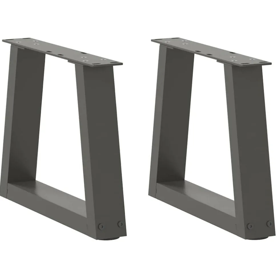 vidaXL Soffbordsben V-formade 2 st antracit 30x(30-31,3) cm stål