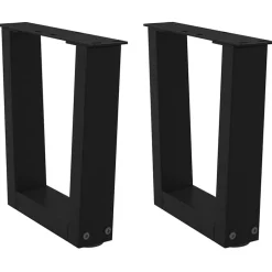 vidaXL Soffbordsben V-formade 2 st a 30x(30-31,3) cm stål Svart