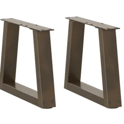 Outlet vidaXL Soffbordsben V-formade 2 st naturstål 30x(30-31,3) cm stål Naturfärg