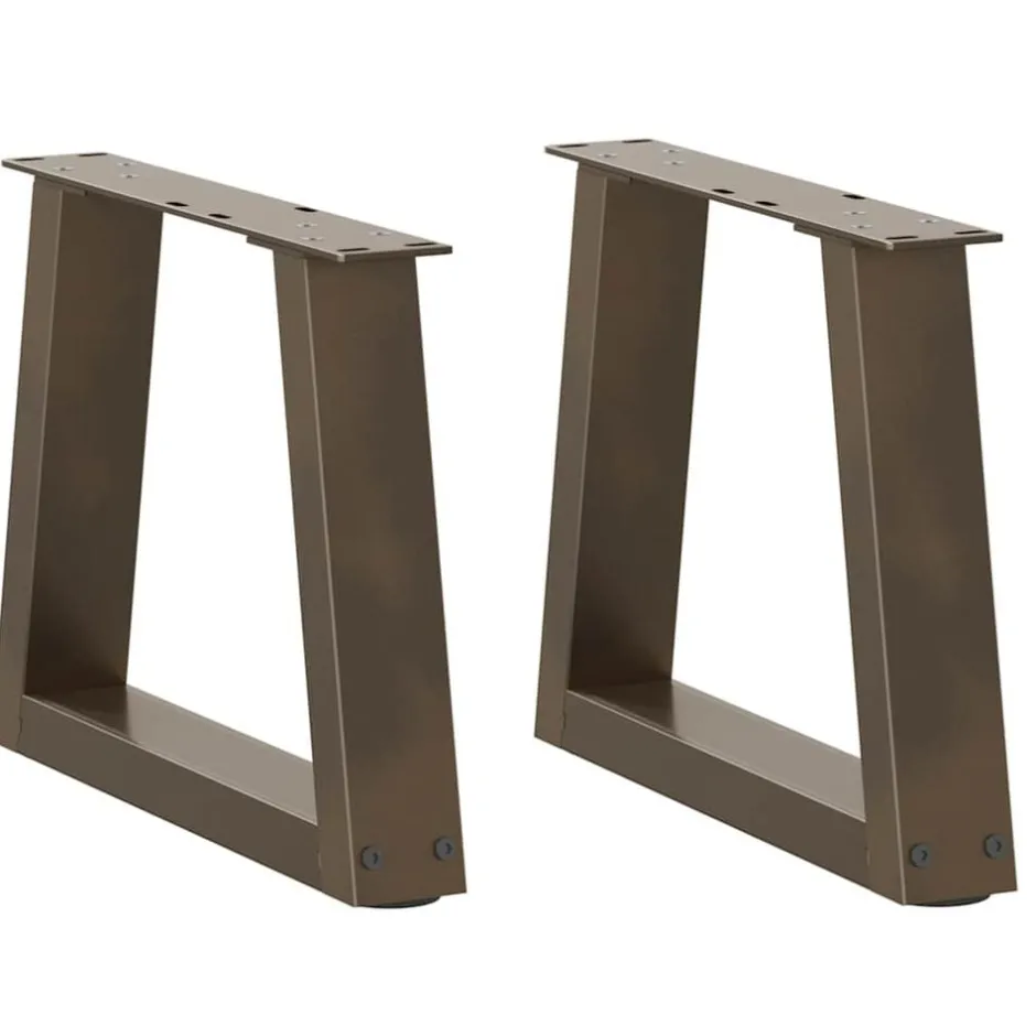 Outlet vidaXL Soffbordsben V-formade 2 st naturstål 30x(30-31,3) cm stål Naturfärg