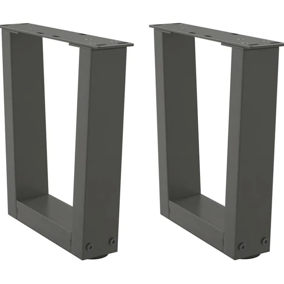 Hot vidaXL Soffbordsben V-formade 2 st 30x(30-31,3) cm stål Antracit