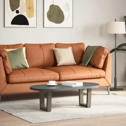 Sale vidaXL Soffbordsben V-formade 2 st naturstål 30x(30-31,3) cm stål Naturfärg