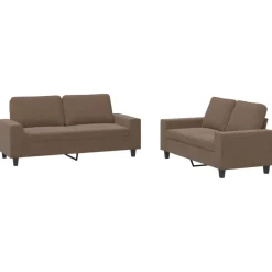 Discount vidaXL Soffgrupp 2 delar tyg Brun