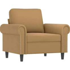 Discount vidaXL Soffgrupp med dynor 3 delar sammet Brun