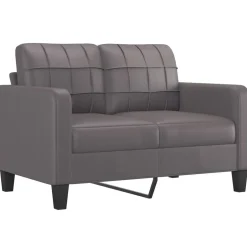 Discount vidaXL Soffgrupp med dynor 3 delar konstläder Grå