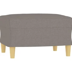 vidaXL Soffgrupp med dynor 3 delar Taupe tyg