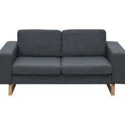 Clearance vidaXL Soffgrupp med 2-sits och 3-sits Mörkgrå