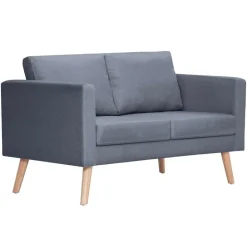 Sale vidaXL Soffgrupp med 2-sits och 3-sits tyg Mörkgrå