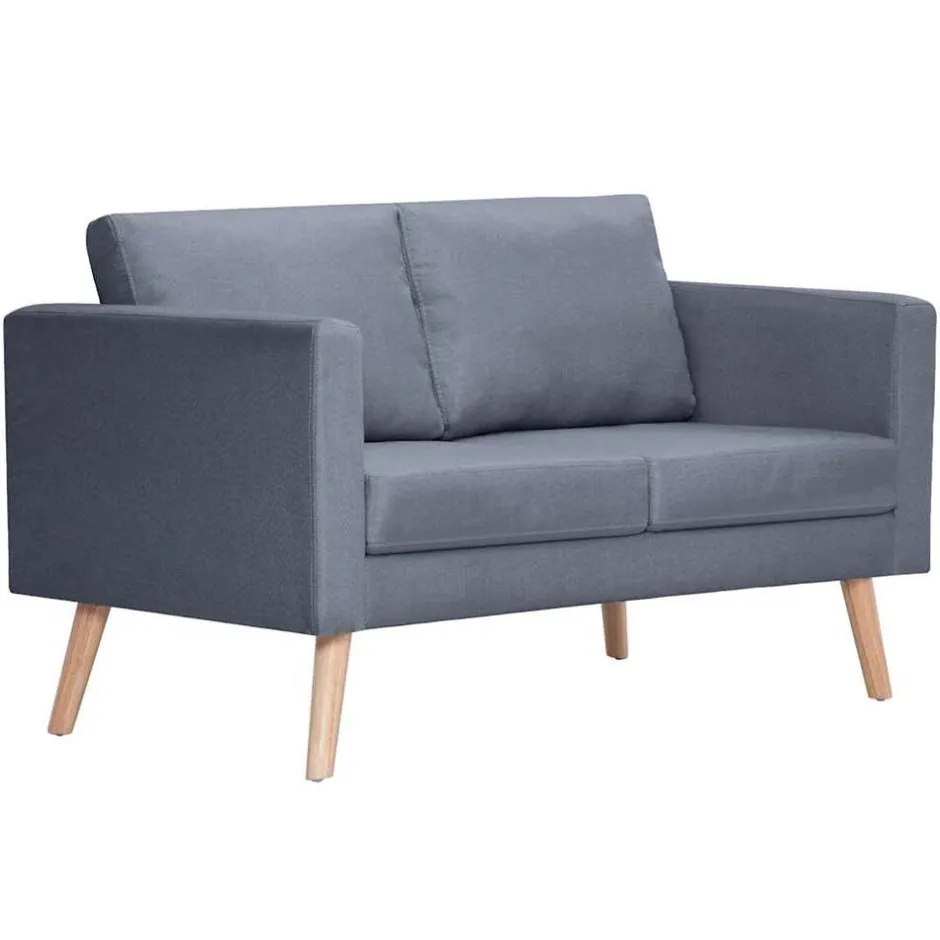 Sale vidaXL Soffgrupp med 2-sits och 3-sits tyg Mörkgrå