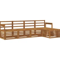 vidaXL Soffgrupper 5 pcs Naturfärg Massivt Akaciaträ