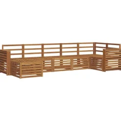 Hot vidaXL Soffgrupper 7 pcs Massivt Akaciaträ Naturfärg