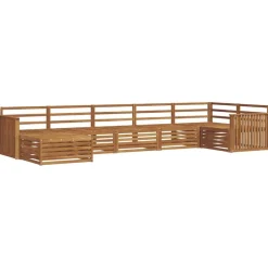 Online vidaXL Soffgrupper 7 pcs Massivt Akaciaträ Naturfärg