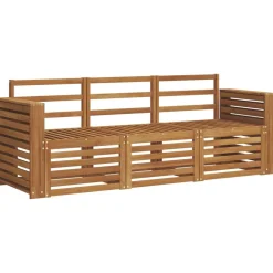 vidaXL Soffgrupper 3 pcs Massivt Akaciaträ Naturfärg